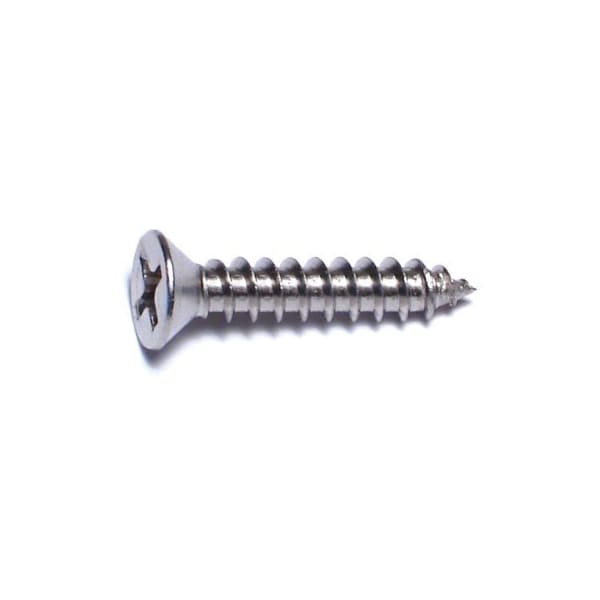 Midwest Fastener Sheet Metal Screw, #6 x 3/4 in, 18-8 Stainless Steel Flat Head Phillips Drive, 100 PK 05157 - main